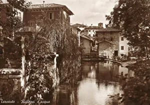 Reflections On Water Drucke: Tarcento, reflections on water, postcard