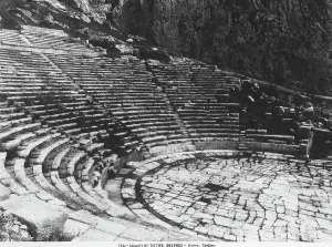 Hellenistic Greek Art Drucke: The theater of Delphi, in Greece