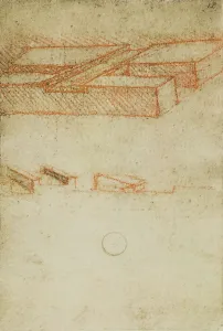 Renaissance Europe Art Drucke: Three-dimensional structures, drawings from the Codex Forster III