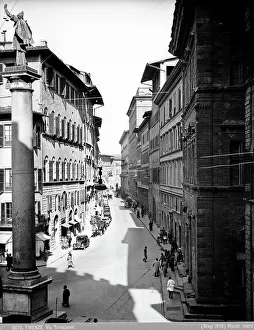 Florence Urban Landscape Drucke: Via Tornabuoni in Florence
