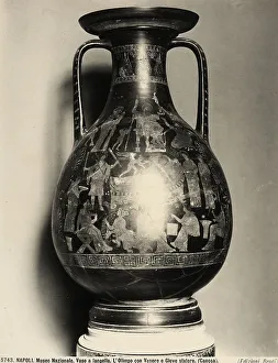 Roman Artifacts Drucke: Typical rounded ceramic vase of Canosa. National Archaeological Museum, Naples