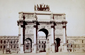 Neoclassical Architecture Europe Drucke: View of the Arc de Triomphe