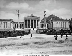 Athens Architecture Drucke: View of Athens with the Academy of Sciences in the foreground