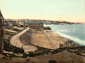 Old Town Architecture In France Drucke: View of Biarritz