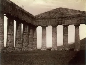 Segesta Temple Drucke: View of the Big Temple at Segesta