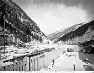 Snowy Mountain Views Drucke: View of the Brenner Pass after a snowfall