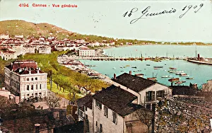 Small Boat Transportation Methods Drucke: View of Cannes; postcard