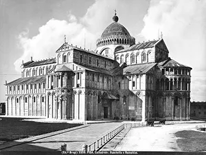 Middle Ages Building Design Drucke: View of the Cathedral in Pisa