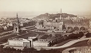 Great Britain Cityscape Drucke: View of Edinburgh from the Castle