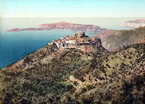 Landscape Photography France Drucke: View of Eze and Saint Jean