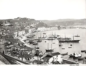 Italian Harbour Scene Drucke: View of the harbour of Ancona