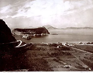 Die Insel von Nisa und der Golf von Pozzuoli aus der Colline des Posillipo