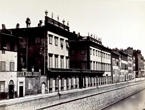 Florence Street Scene Drucke: View from the Lungarno Corsini