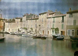 Provence Architecture Drucke: View of Martigues