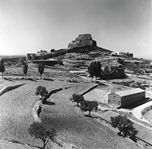 Rural Farming Landscape Drucke: View of Morella