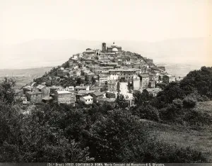 Christian Architecture Images Drucke: View of Mount Compatri from the Monastery of Saint Sylvester