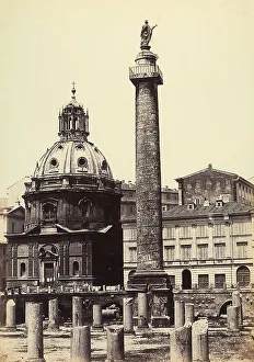 Historical European Landmarks Drucke: View from the outside of the Forum of Trajan