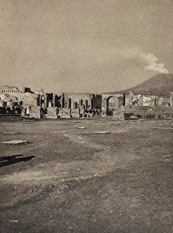 Volcanic Landscape Italy Drucke: View of Pompeii