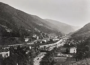 Landscape Of River Courses Italy Drucke: View of Pracchia