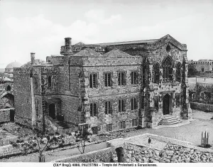 Old City Jerusalem Architecture Drucke: View of the Protestant Temple in Jerusalem