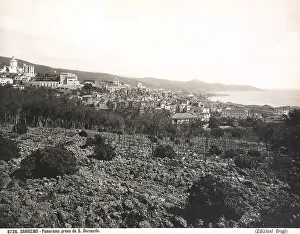 Old Cityscape Photography Drucke: View of San Remo from S.Bernardo