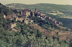 Tuscan Countryside View Drucke: View of Sassetta