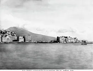 Mediterranean Seascape Photography Drucke: View of the seafront of Naples from Via Caracciolo