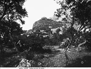 Mediterranean Landscape Images Drucke: View of the town of Capri