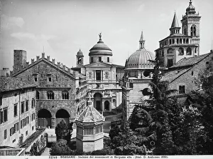 Italian City View Drucke: View of upper Bergamo