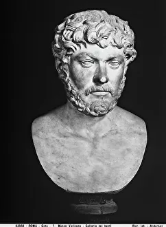 Roman Empire History Images Drucke: Virile bust, probably of the emperor Geta, preserved in the Vatican Museums, Vatican City