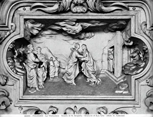 Giacomo Serpotta Artwork Drucke: The visitation, close up of the window frame