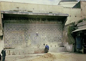 Fez - Dekorative Wandmalerei in Marokko