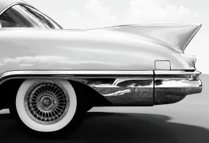 Black And White Car Photography Drucke: 1950's Cadillac Eldorado