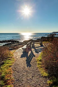 K Maine, Ogunquit, Banken entlang der Marginal-Weg-Trasse