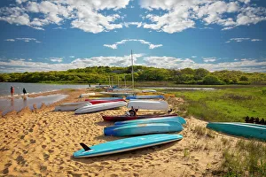 Massachusetts, Marthas Vineyard, Szene am Menemsha-See