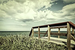 Treppenhaus zum Meer hingewandt