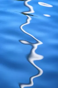 American Flag Reflection Drucke: Water reflection of mast