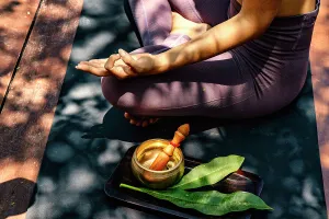 Colorful Nature Scenery Drucke: Yoga practicing