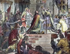 Charlemagne Coronation Drucke: Aachen