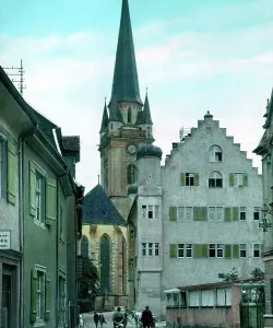 Blick auf den Ortskern von Radolfzell mit dem Münster unserer lieben Frau.