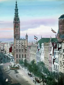 Das Danziger Rathaus in der Stadt Gdansk, Polen.