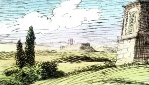 German Castle Ruin Drucke: Goethe