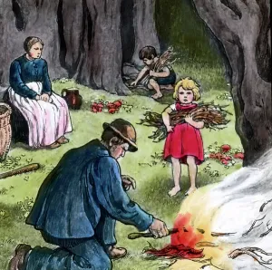 Hänsel und Gretel im Wald: Ein Märchen der Brüder Grimm