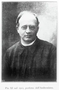 Papst Pius XI in verschiedenen Szenen aus seinem Leben