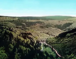 Die Grenze zwischen dem alten Thüringen und Frankenland, 1920er Jahre.