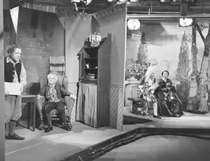 Dreharbeiten für den Deutschen Fernseh-Rundfunk in den 1930er Jahren.