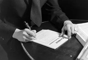Ein Sprechbrief aus dem Deutschen Reich der 1930er Jahre.