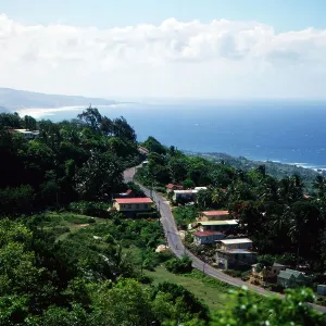 Entlang der malerischen Ostküste von Barbados, um 1985
