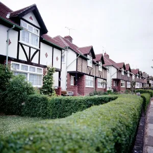 Ein Wohnviertel in Wembley bei London, England um 1986