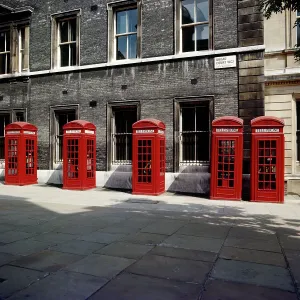 Telefonzellen K2 am Broad Court in Covent Garden, London, 1986